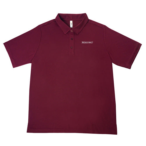 Meiomi red polo with logo